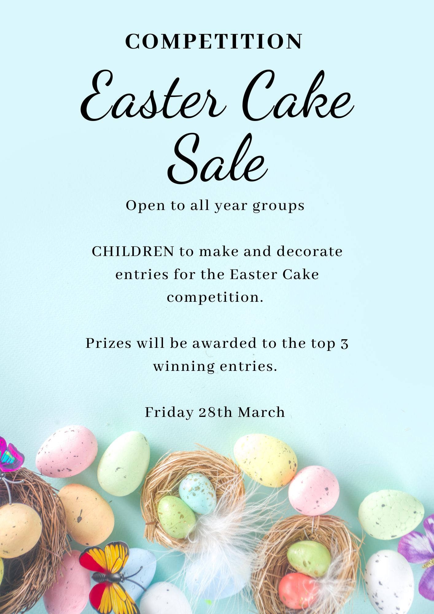 Easter Cake Competition Poster 