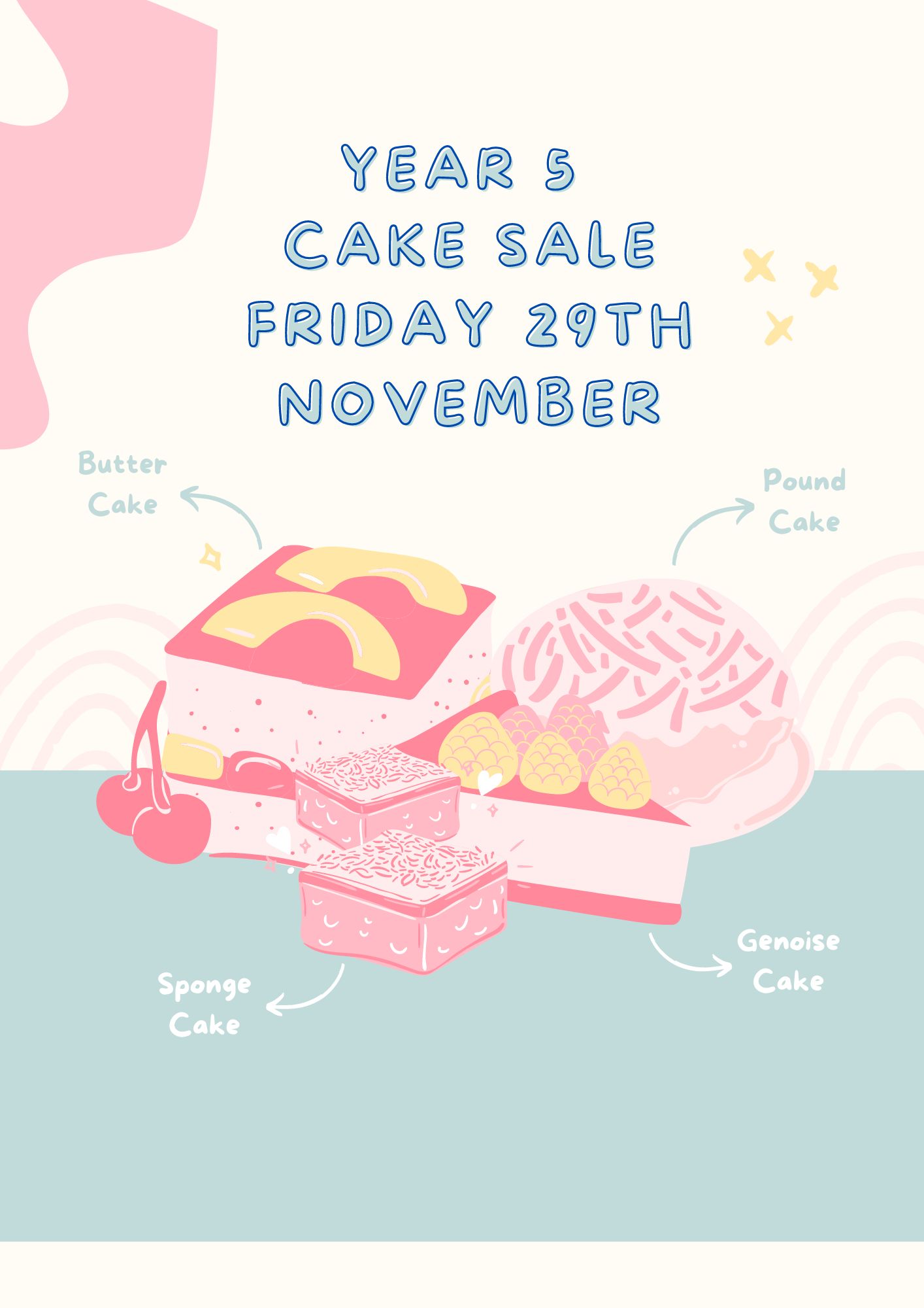 Year 5 Cake Sale Poster 