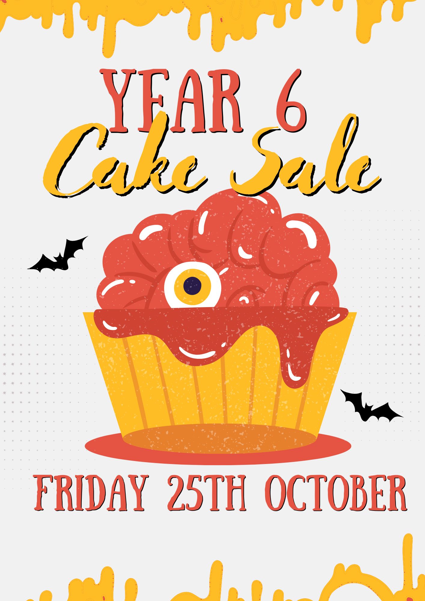 Year 6 Cake Sale Poster 